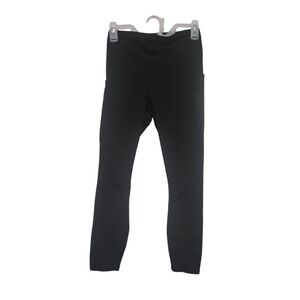 Fabletics PureLuxe Black Leggings Gym Yoga Pants Womens No Size Tag 22" Inseam